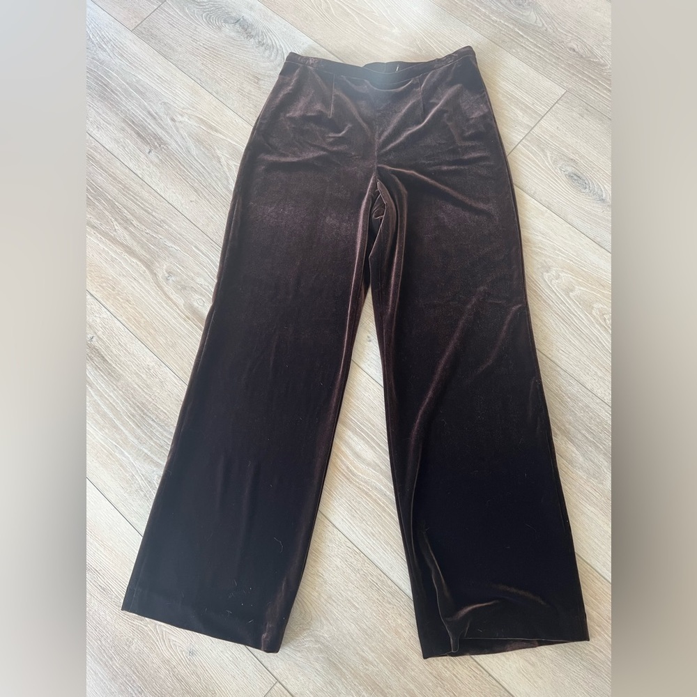 Chetta B velvet wide leg pants (size 8)